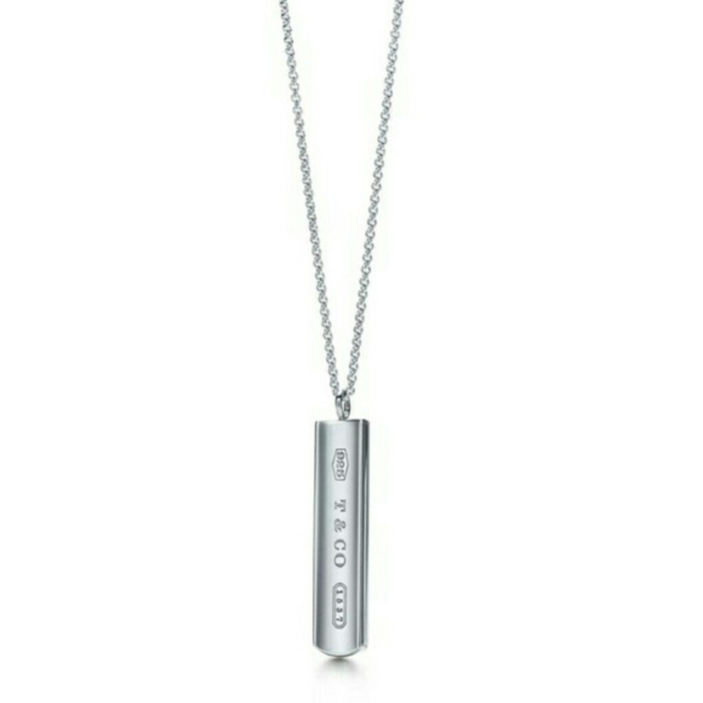 Tiffany and Co 1837 Bar Pendant Necklace